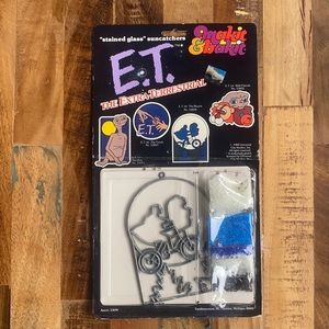 Vintage E.T. Makit & Bakit stained glass suncatcher I. Original packaging